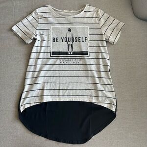 Ellison Black and White Be Yourself Tee